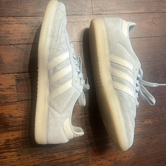 Classic Adidas Samba Light Blue Suede Sneakers - Picture 5 of 5